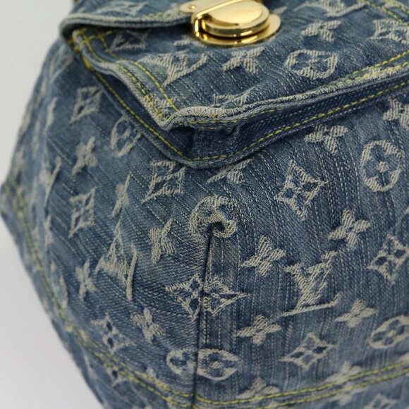 LOUIS VUITTON Monogram Denim Sac A Dos GM Backpack Blue M95056 LV Auth 30454A - Picture 3 of 16